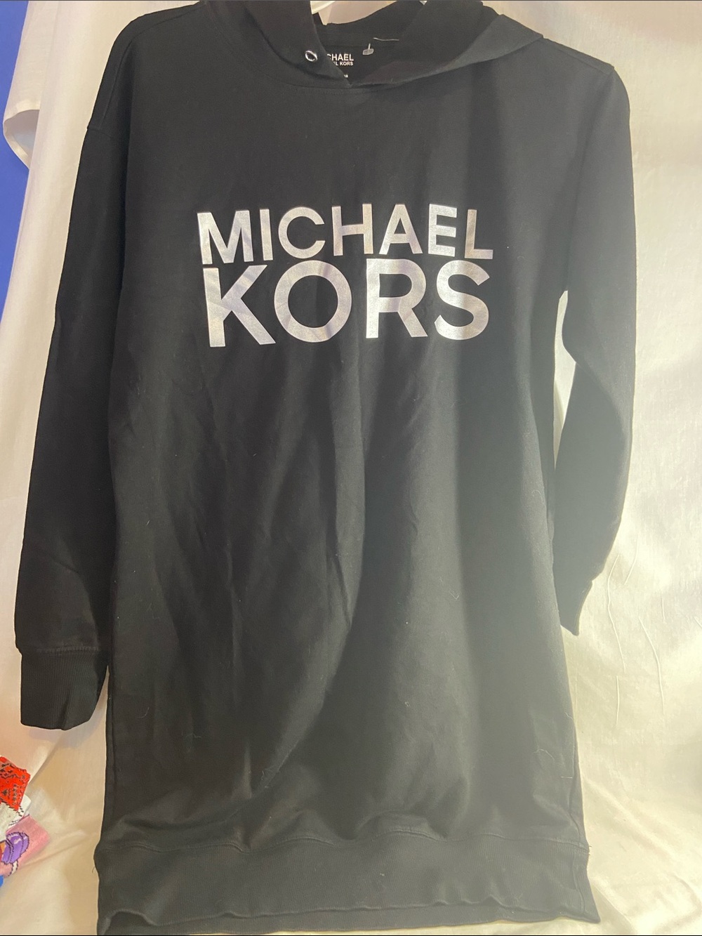 Michael Kors Black Crewneck Logo Sweater dress